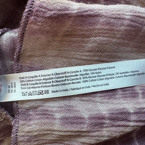 Free People FP One Womens XS Dress Adella Tie Dye Slip Plum Plunge Mini Boho - Picture 10 of 11